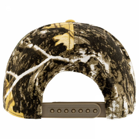 Liquid Death Logo on Camo Roscoe Hat