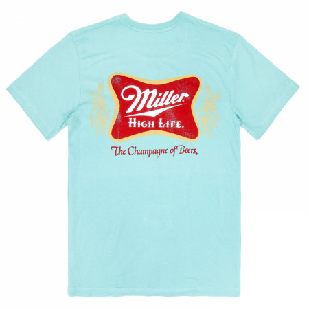 Miller High Life Logo Saltwater Colorway Front and Back Print T-Shirt