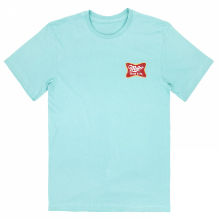 Miller High Life Logo Saltwater Colorway Front and Back Print T-Shirt