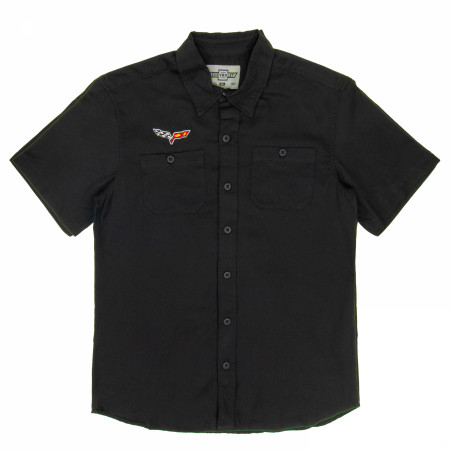 Corvette Button Down Mechanic Work Shirt