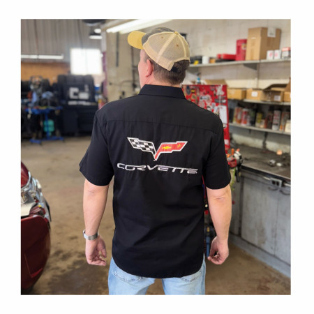 Corvette Button Down Mechanic Work Shirt
