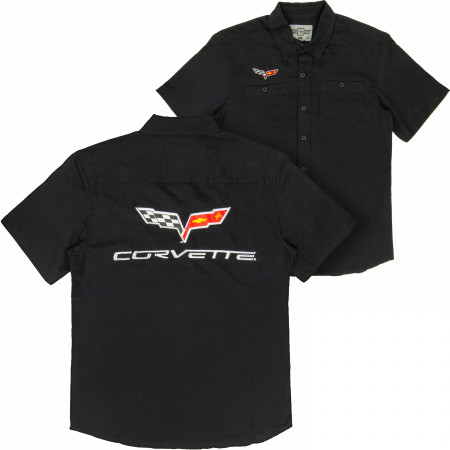 Corvette Button Down Mechanic Work Shirt