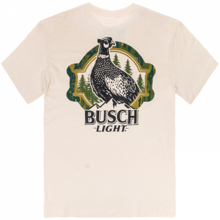 Busch Light Hunting Can Art Pheasant Overlook Front Back Print T-Shirt