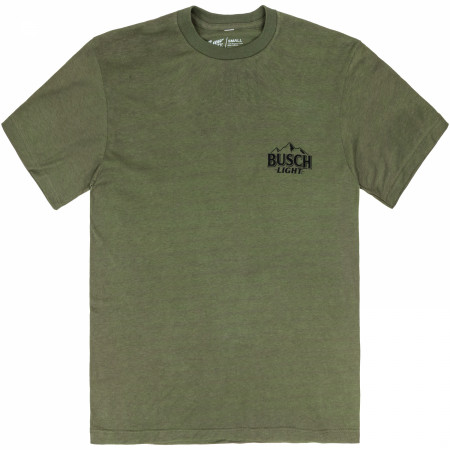 Busch Light Hunting Can Art Pheasant Frame Front Back Print T-Shirt