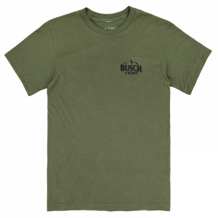 Busch Light Hunting Can Art Deer Frame Front and Back Print T-Shirt