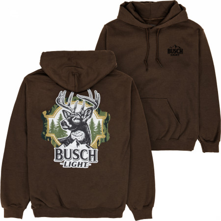 Busch Light Hunting Can Art Deer Overlook Front Back Print Hoodie