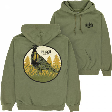 Busch Light Hunting Can Art Pheasant Frame Front Back Print Hoodie