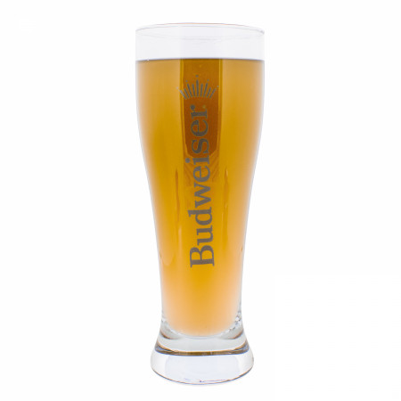 Budweiser Text Logo 16.9oz Pilsner Glass Set 2-Pack