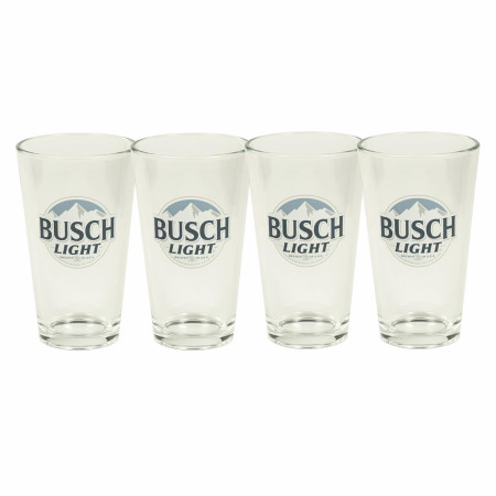 Busch Light Logo 4-Pack 16oz Pint Glass Set