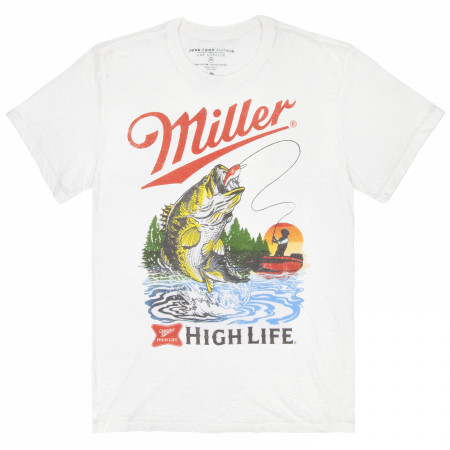 Miller High Life Bass Fishing T-Shirt by Junk Food