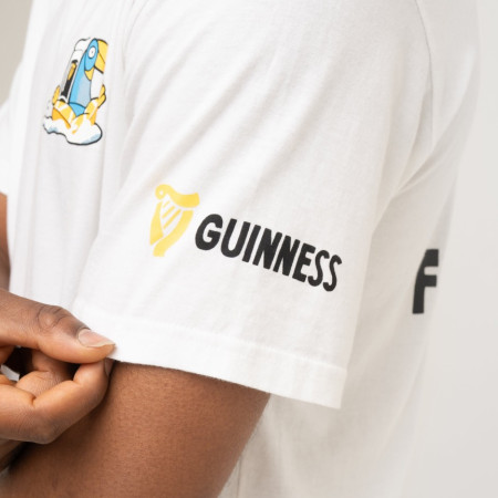 Guinness Seb Curi Lovely Day Back & Front Print White T-Shirt