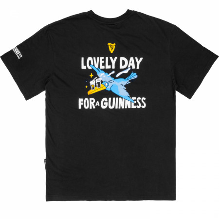 Guinness Seb Curi Lovely Day Back & Front Print Black T-Shirt