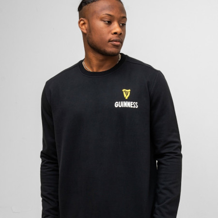 Guinness Seb Curi Lovely Day Back & Front Print Black Sweatshirt