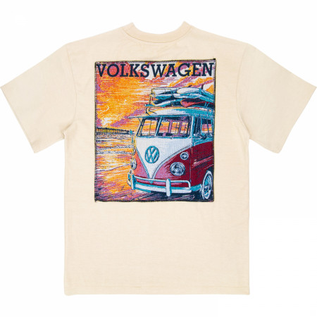 Volkswagen Sunset Embroidered Tapestry Front and Back T-Shirt