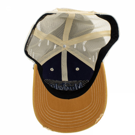 Modelo Distressed Patch Logo Snapback Hat with Mesh