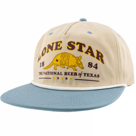 Lone Star Arched Text Over Armadillo Snapback Hat