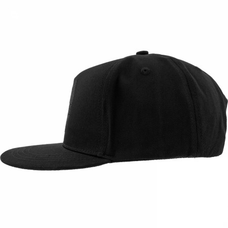 Wu-Tang Black on Black Embroidered Logo Snapback Hat