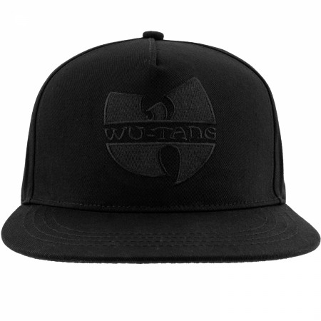 Wu-Tang Black on Black Embroidered Logo Snapback Hat