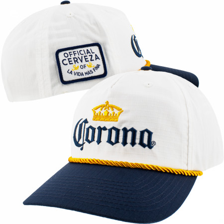 Corona Extra Logo Embroidered Patch Snapback Hat with Rope
