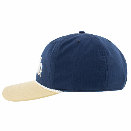 Modelo Embroidered Logo Tri Tone Snapback Hat with Rope