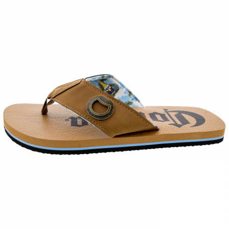 Corona Extra Bottle Strap Flip Flop Sandals with Bottle Opener