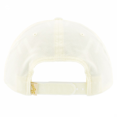 Pearl Cream Corduroy with Gold Logo 5-Panel Trucker Hat