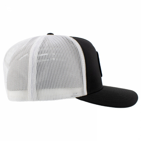 Pabst Blue Ribbon Black and White Trucker Hat with Logo Patch