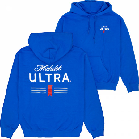 Michelob Ultra Classic Logo Blue Front and Back Print Hoodie