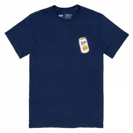 Miller Lite Can Icon Front and Back Print T-Shirt