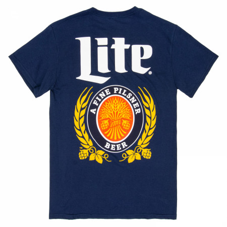 Miller Lite Can Icon Front and Back Print T-Shirt