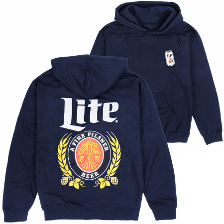 Miller Lite Can Icon Front and Back Print Hoodie