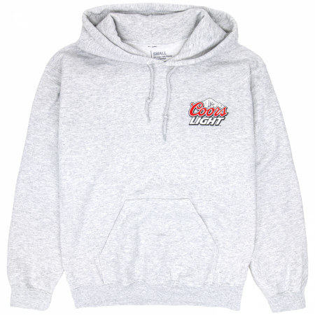 Coors Light Mountain Logo Grey Front and Back Print Hoodie