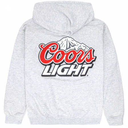 Coors Light Mountain Logo Grey Front and Back Print Hoodie