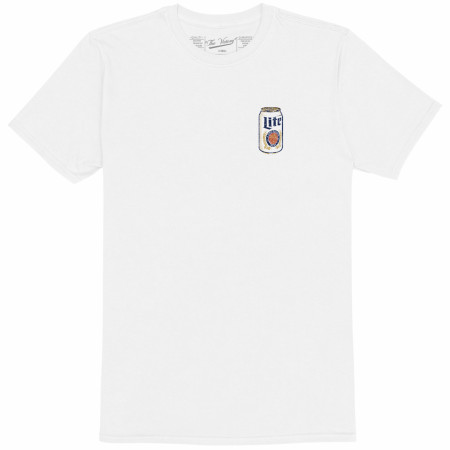 Miller Lite Can Icon It's Miller Time Front and Back Print T-Shirt