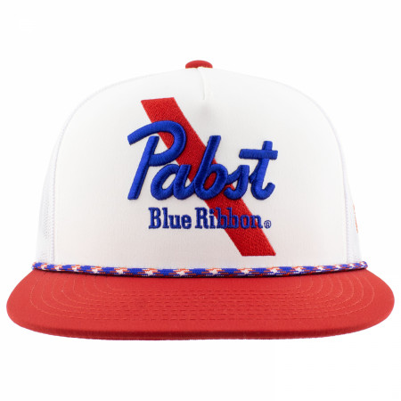 Pabst Blue Ribbon Embroidered Red & White Hat