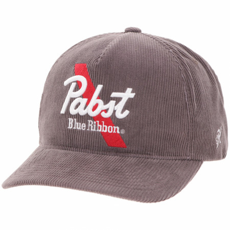 Pabst Blue Ribbon Grey Corduroy 5-Panel Trucker Hat
