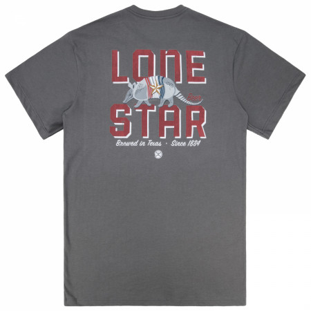 Lone Star Beer Armadillo Front & Back Printed T-Shirt