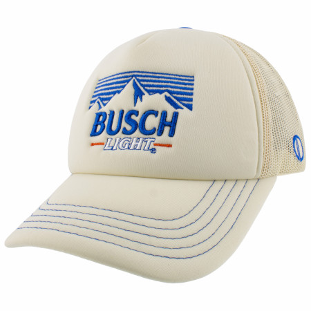 Busch Light Retro White Snapback Mesh Hat
