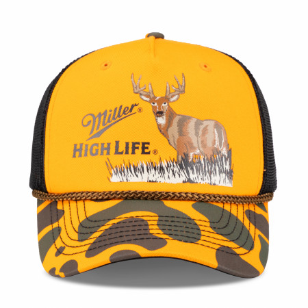 Miller High Life Deer with Camo Print Snapback Hat