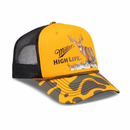 Miller High Life Deer with Camo Print Snapback Hat