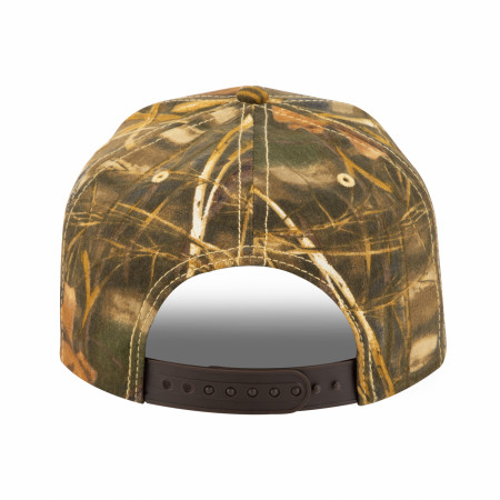 Coors Banquet Beer Mallard Felt Patch on Camo Snapback Hat