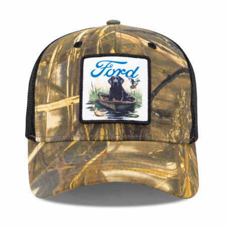 Ford Realtree Advantage Max with Dog in a Canoe Camo Snapback Hat