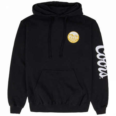 Coors Banquet Beer Sepia Tone Mountains Front and Back Print Hoodie