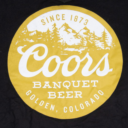 Coors Banquet Beer Sepia Tone Mountains Front and Back Print Hoodie
