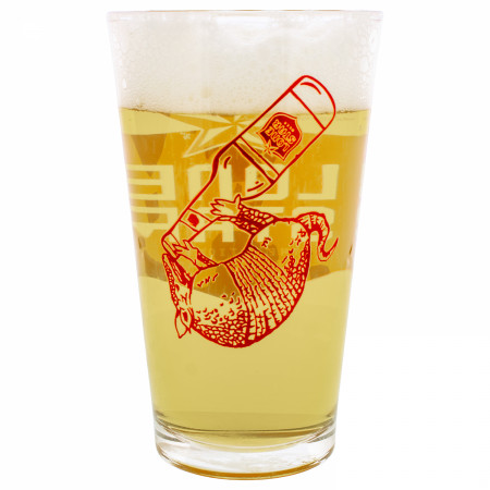 Lone Star Armadillo Logo Pint Glass