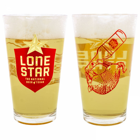 Lone Star Armadillo Logo Pint Glass