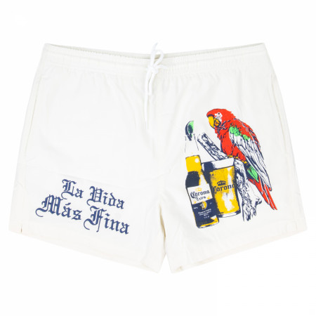 Corona Extra La Vida Mas Fina Parot Board Shorts