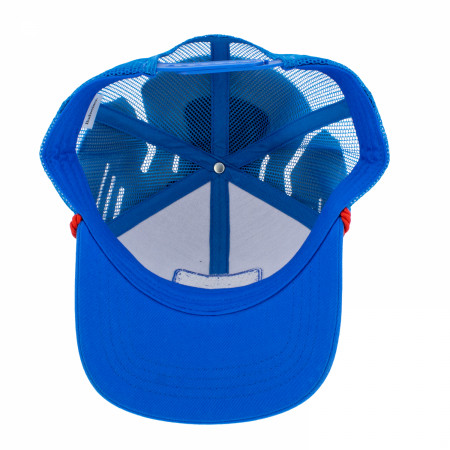 Budweiser Logo Patch Blue Bill Trucker Hat with Rope