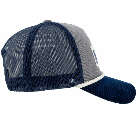 Modelo Logo Blue & Grey Corduroy Trucker Hat