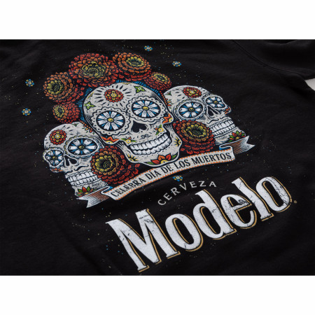Modelo Celebra Dia De Los Muertos Front and Back Print Pullover Hoodie